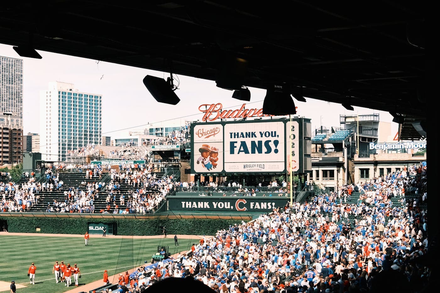 Baseball game at Wrigley Field in Chicago