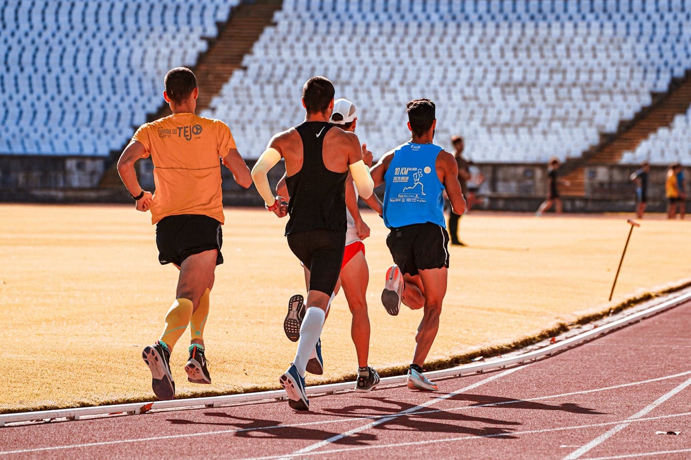 Group running on a track